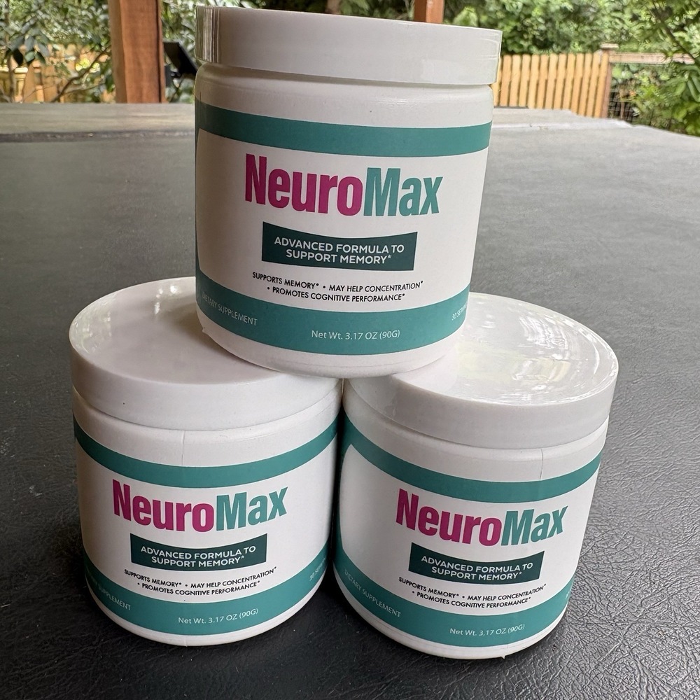 Lot 3 NeuroMax Advanced Formula Memory Support Powder Brain Health 3.17oz Jars
